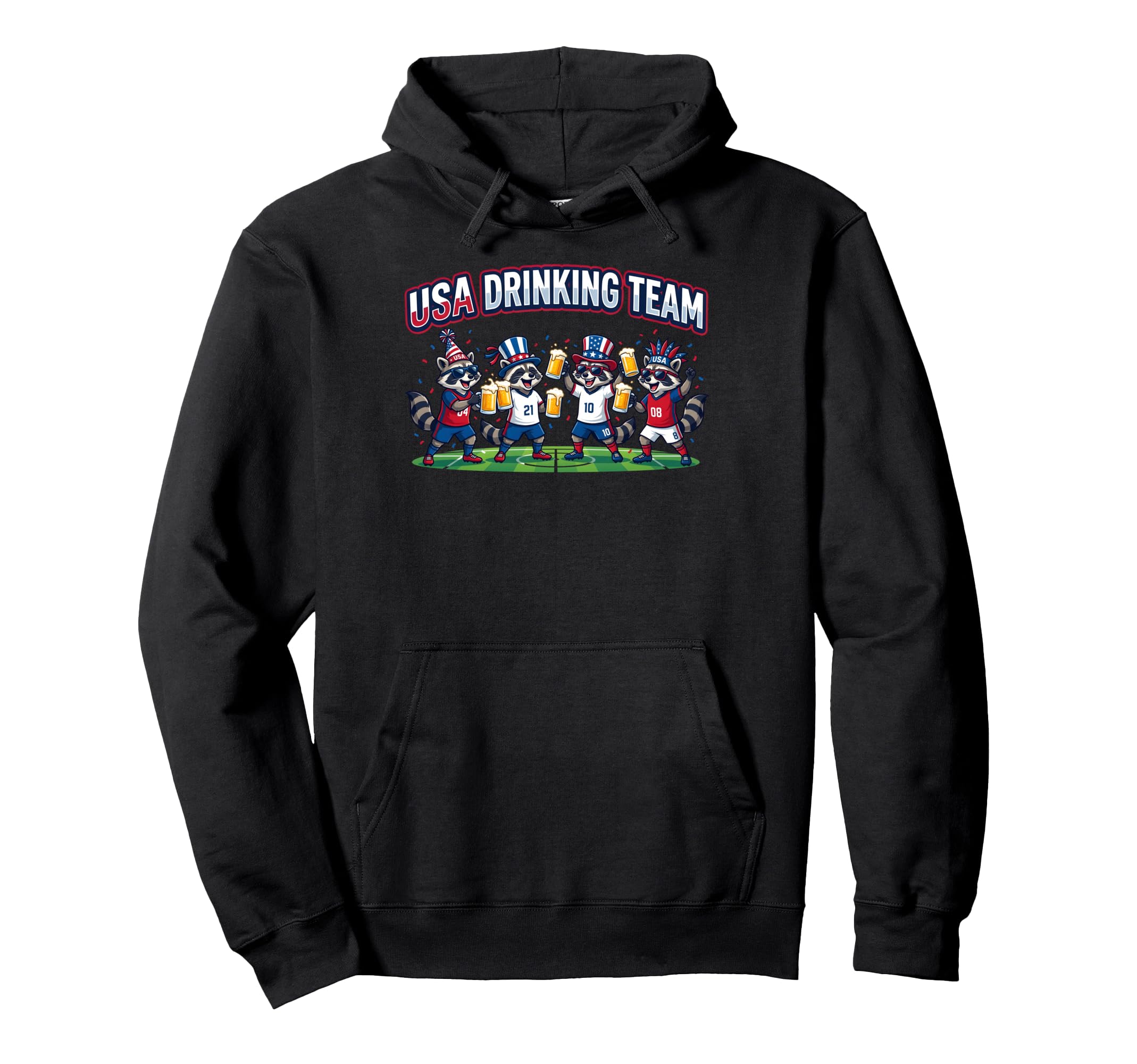 Usa Raccoon Soccer Tournament 2016 Hoodie - Minimalist Print Men Women - T-Shirt, Sweatshirt, Hoodie