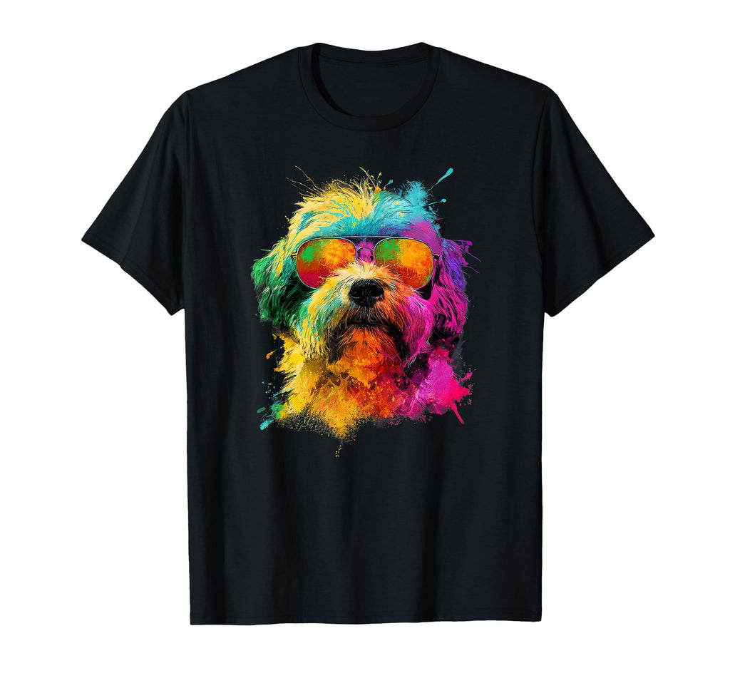 Colorful Maltese Dad Funny Dog Lover T-Shirt - Custom Art Print for Adults - T-Shirt, Sweatshirt, Hoodie