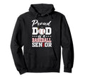 Proud Dad Baseball Senior 2027 Hoodie - Minimalist Print Men Women - T-Shirt, Sweatshirt, Hoodie