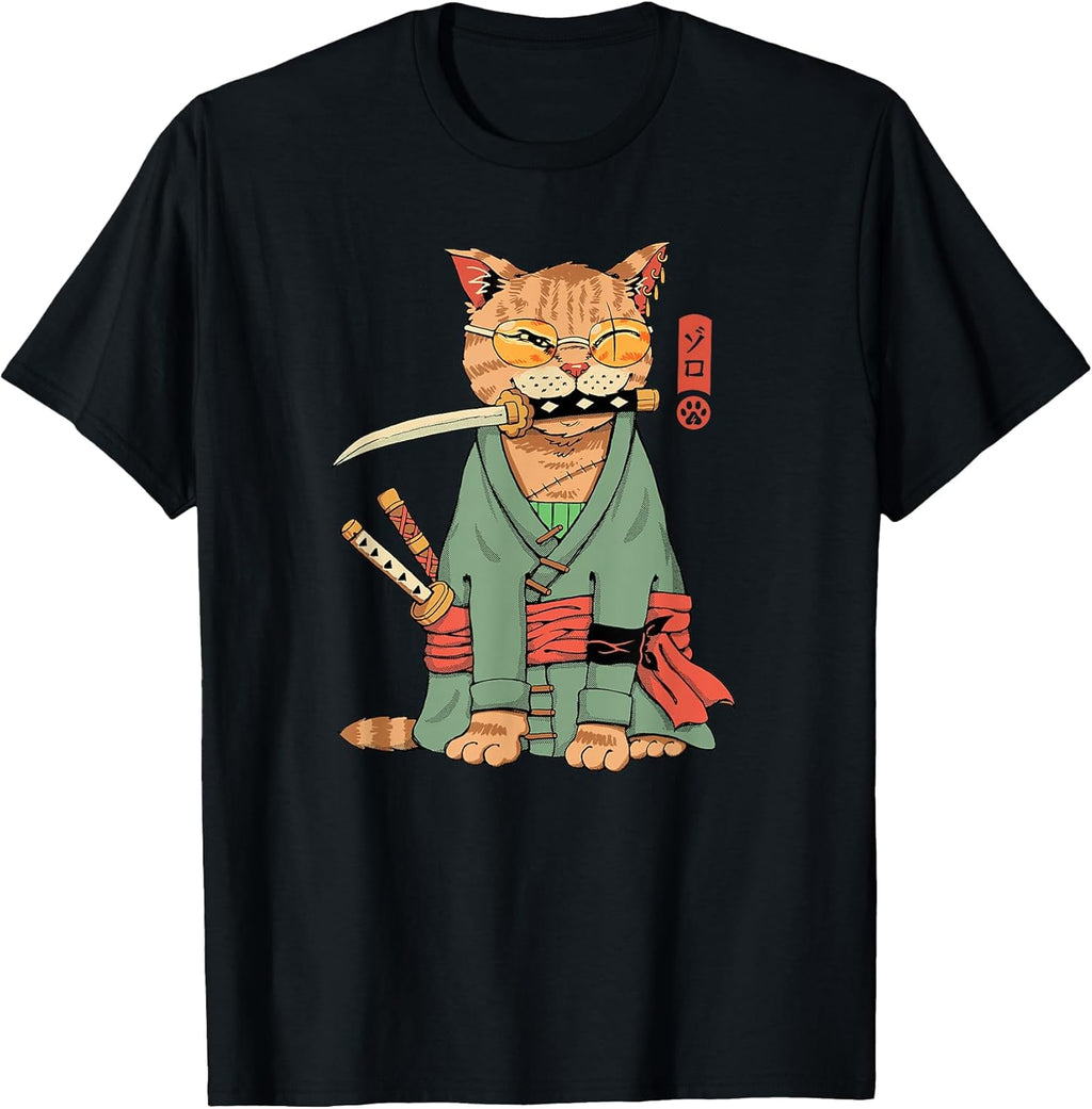 Zoro Cat Warrior - Adult & Kids T-Shirts, Sweatshirts & Hoodies apparel design preview 1