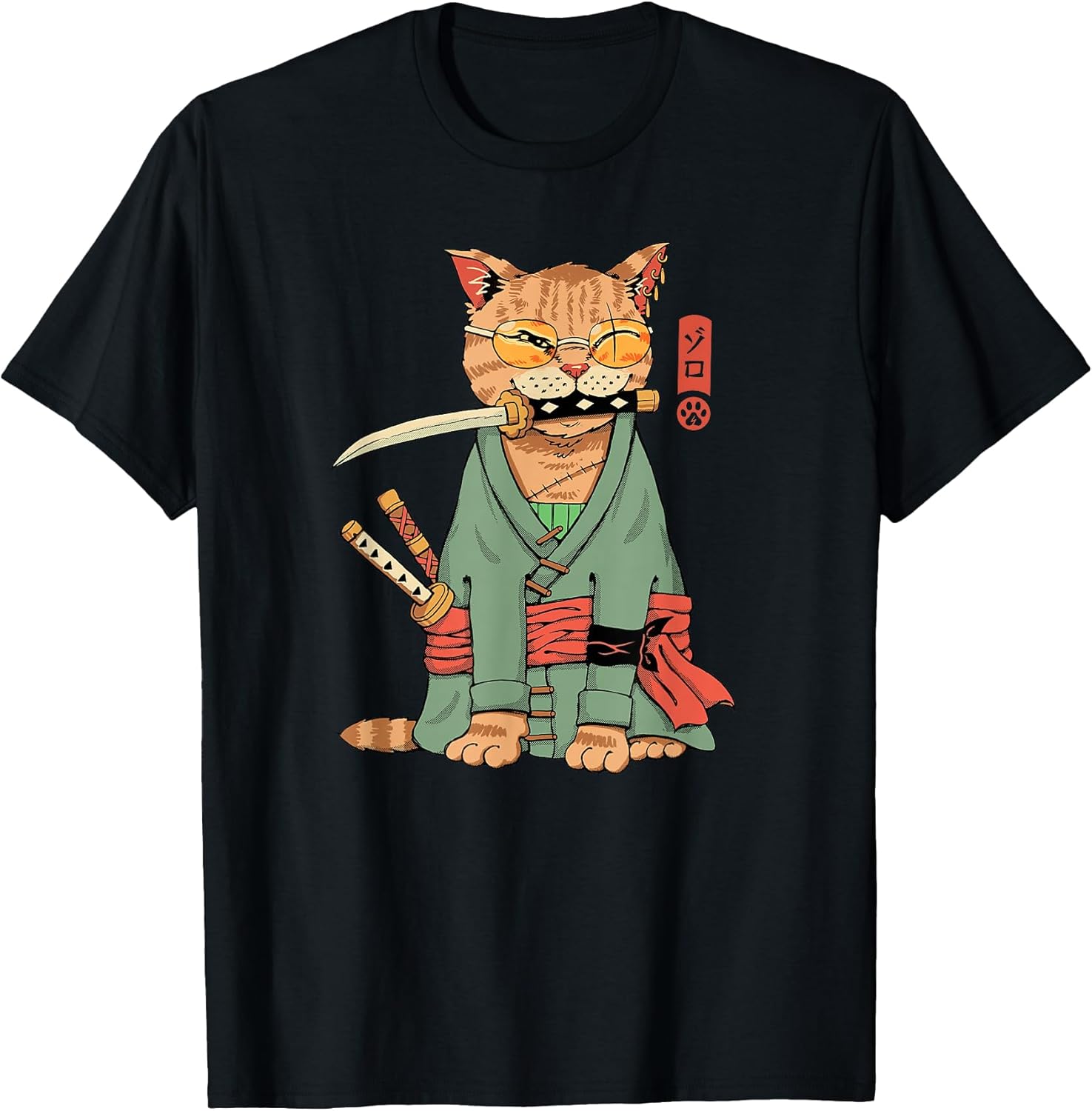 Zoro Cat Warrior - Adult & Kids T-Shirts, Sweatshirts & Hoodies apparel design preview 1