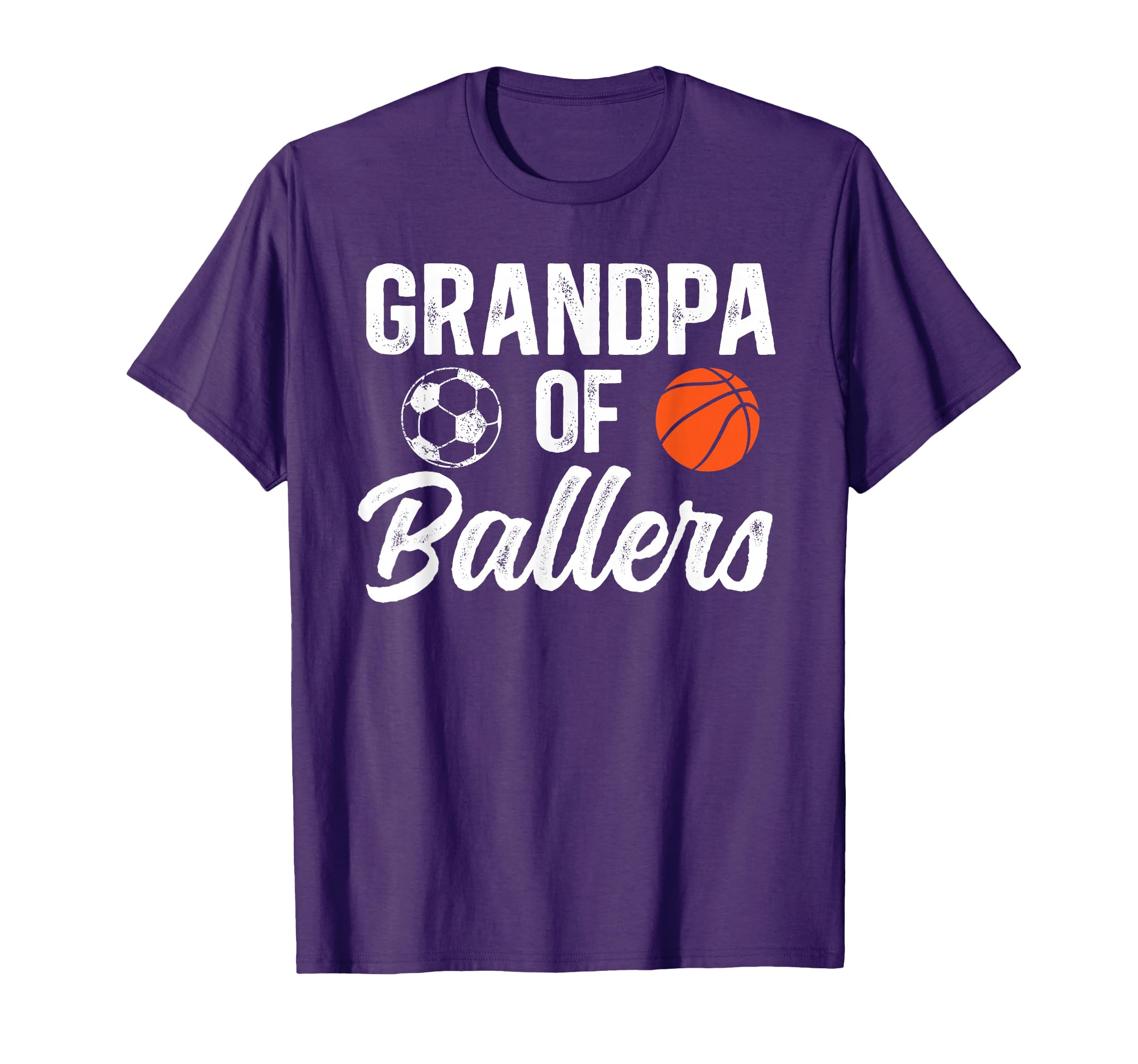 Grandpa Ballers Basketball Soccer Grandpa T-Shirt - Graphic Print Unisex - T-Shirt, Sweatshirt, Hoodie