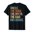 Uncle Myth Bad Influence Back T-Shirt - Trendy Graphic for Adults - T-Shirt, Sweatshirt, Hoodie