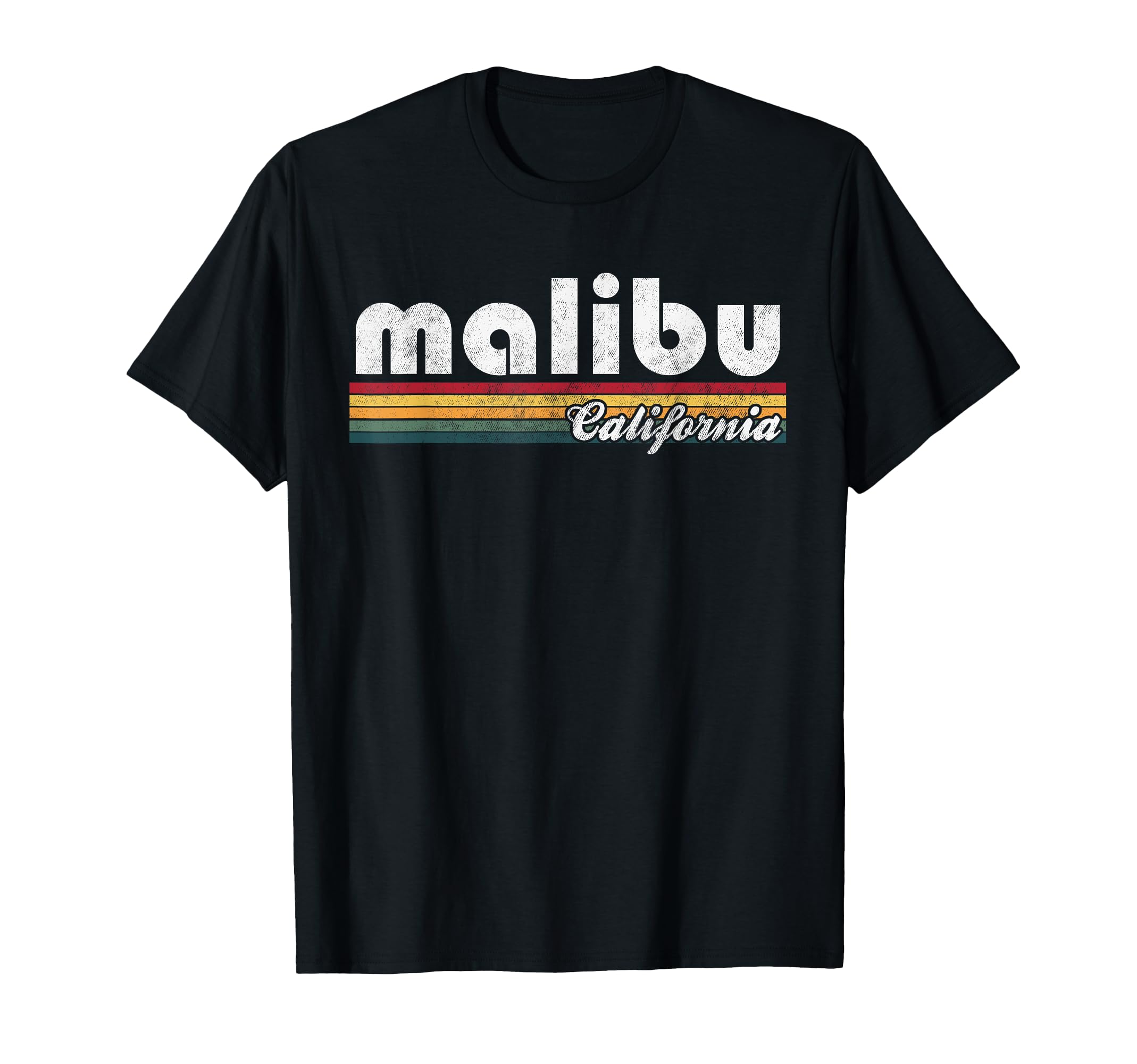 Malibu California 70S 80S T-Shirt - Graphic Print for Adults - T-Shirt, Sweatshirt, Hoodie