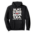 My Senior Mom Era Groovy Soccer Hoodie - Minimalist Print for Adults - T-Shirt, Sweatshirt, Hoodie