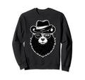 Papa Bear Face Wearing Sweatshirt - Aesthetic Graphic for Adults - T-Shirt, Sweatshirt, Hoodie