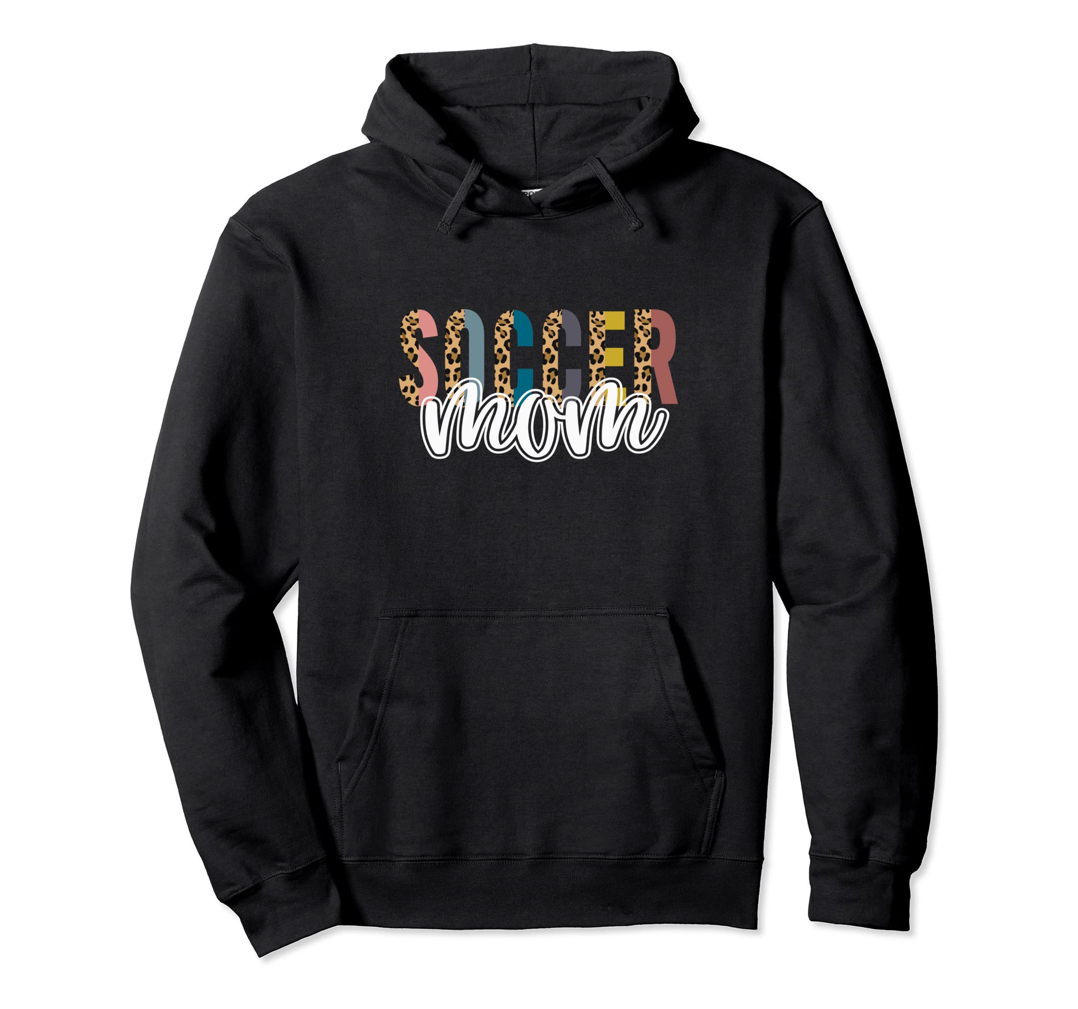 Soccer Mom Leopard Cheetah Trendy Hoodie - Graphic Print Men Women - T-Shirt, Sweatshirt, Hoodie