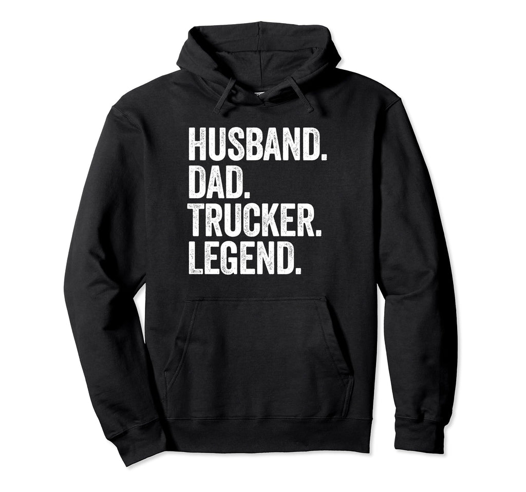 Husband Dad Trucker Funny Truck Hoodie - Custom Art Print for Adults - T-Shirt, Sweatshirt, Hoodie