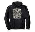 Double Twin Dad Twins Pregnancy Fathers Hoodie - Aesthetic Graphic Unisex - T-Shirt, Sweatshirt, Hoodie