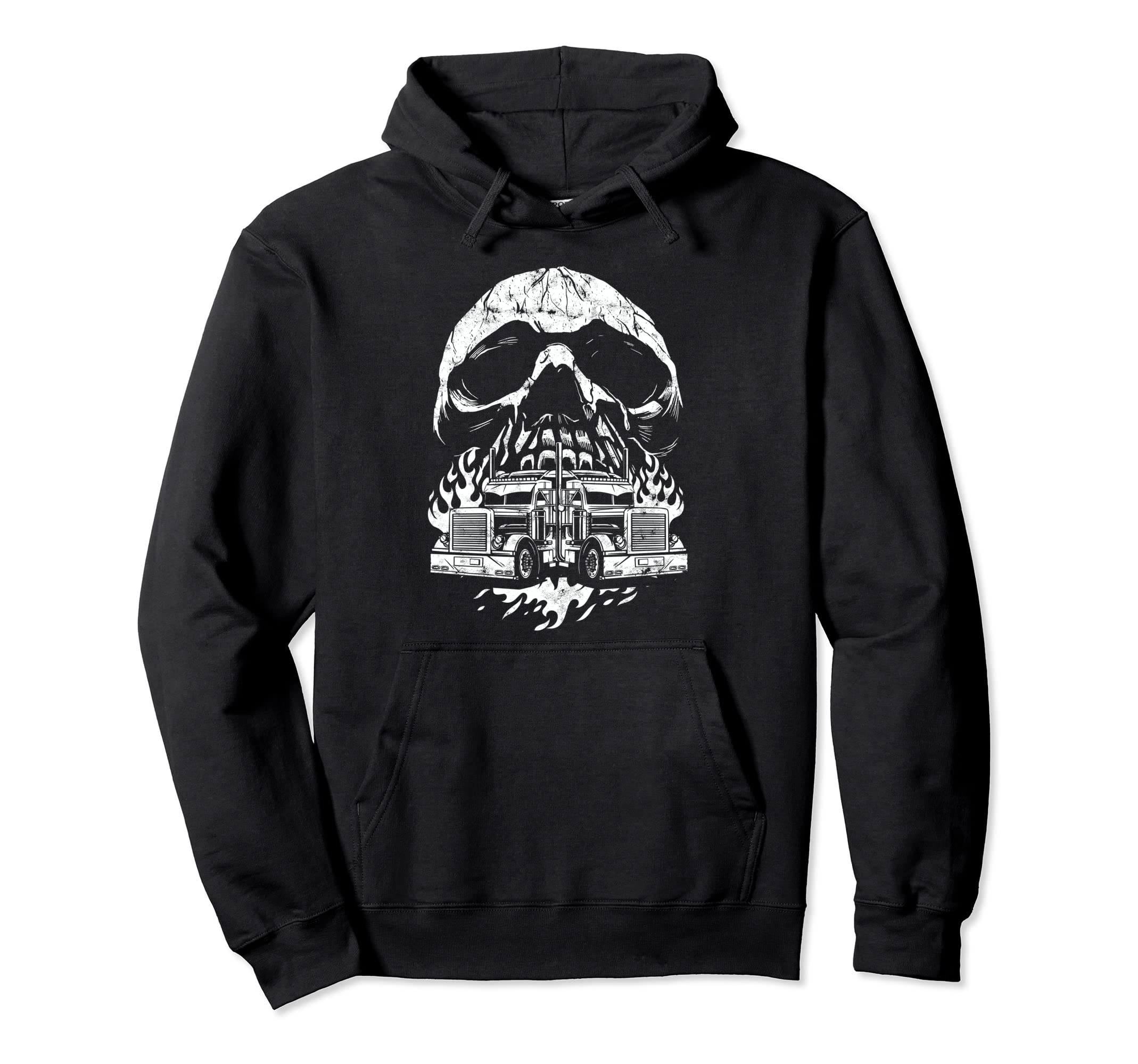 Trucker Big Rig Trucking Truckin Road Hoodie - Aesthetic Graphic Unisex - T-Shirt, Sweatshirt, Hoodie