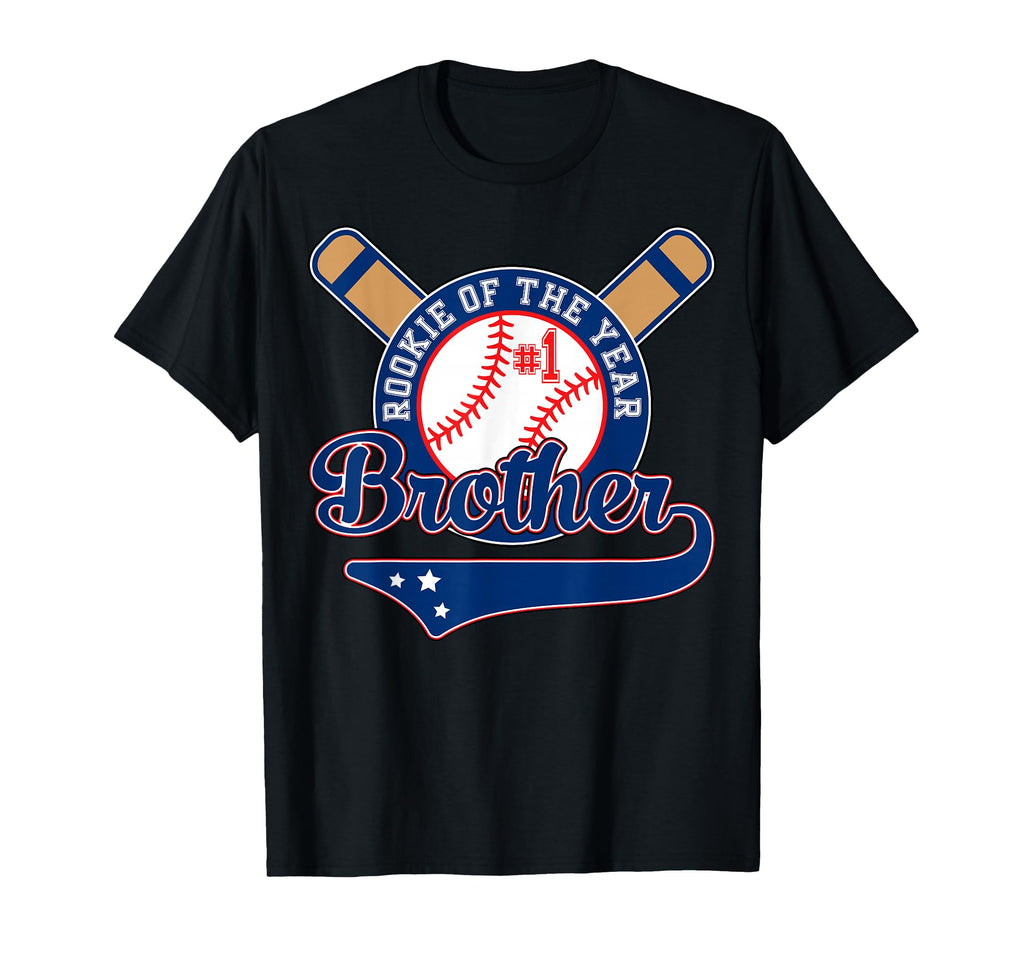 Brother Rookie 1St Birthday Baseball T-Shirt - Novelty Apparel Men Women - T-Shirt, Sweatshirt, Hoodie
