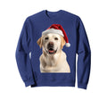 Yellow Lab Santa Hat Dog Labrador Sweatshirt - Custom Art Print for Adults - T-Shirt, Sweatshirt, Hoodie