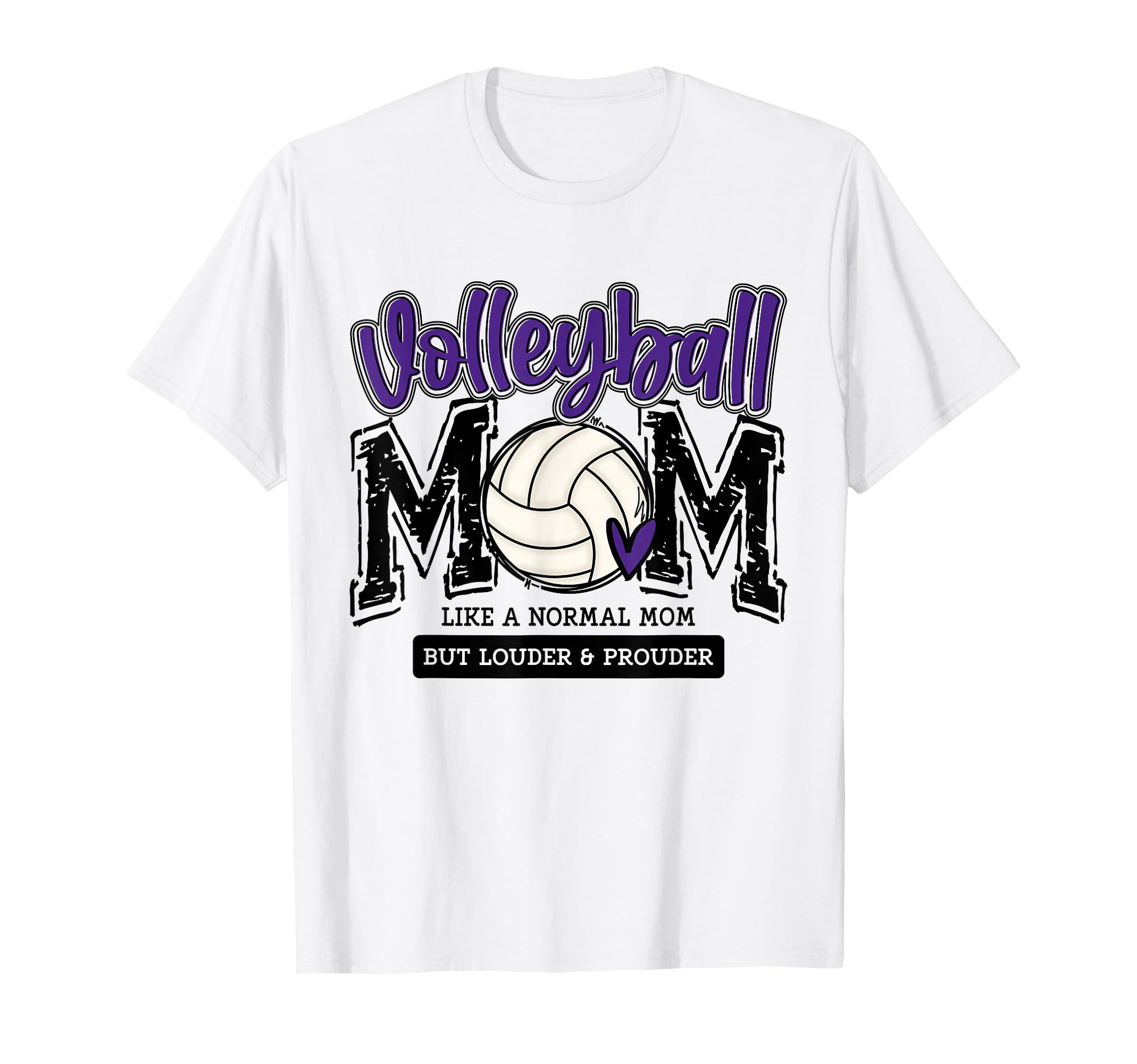Volleyball Mom Purple Game Day Mama T-Shirt - Aesthetic Graphic for Adults - T-Shirt, Sweatshirt, Hoodie
