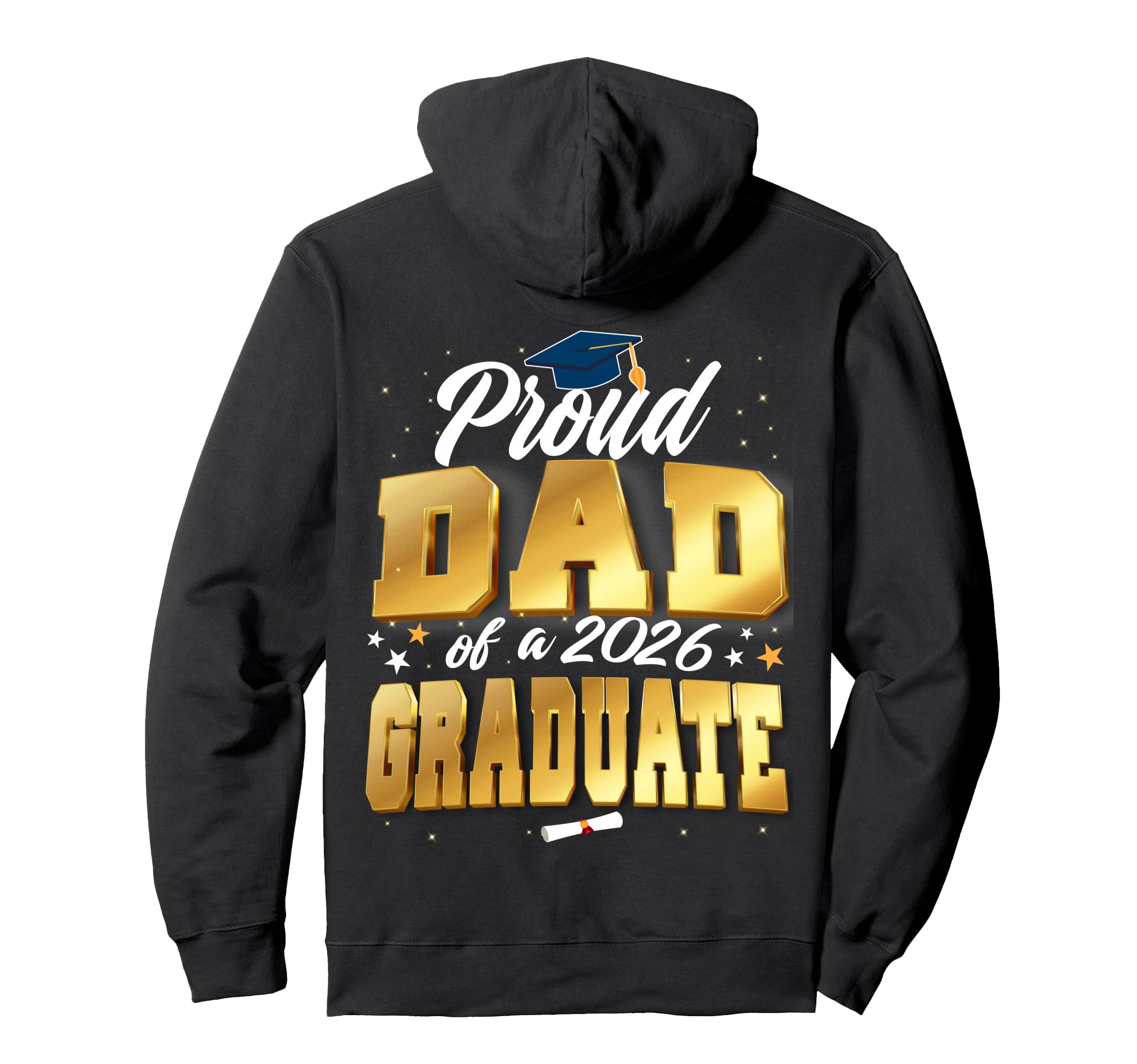 Proud Dad Class 2026 Graduate Senior Hoodie - Aesthetic Graphic for Adults - T-Shirt, Sweatshirt, Hoodie