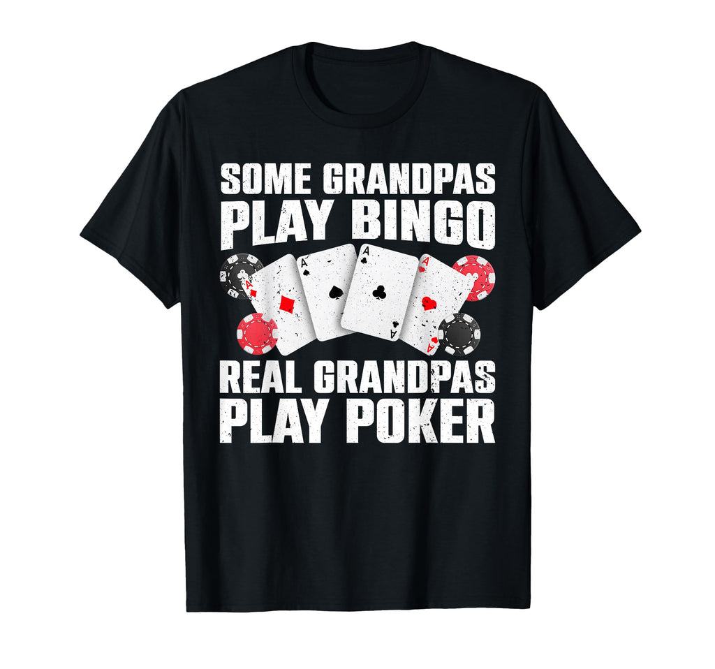 Poker Lover Art Grandpa Casino Card T-Shirt - Graphic Print for Adults - T-Shirt, Sweatshirt, Hoodie