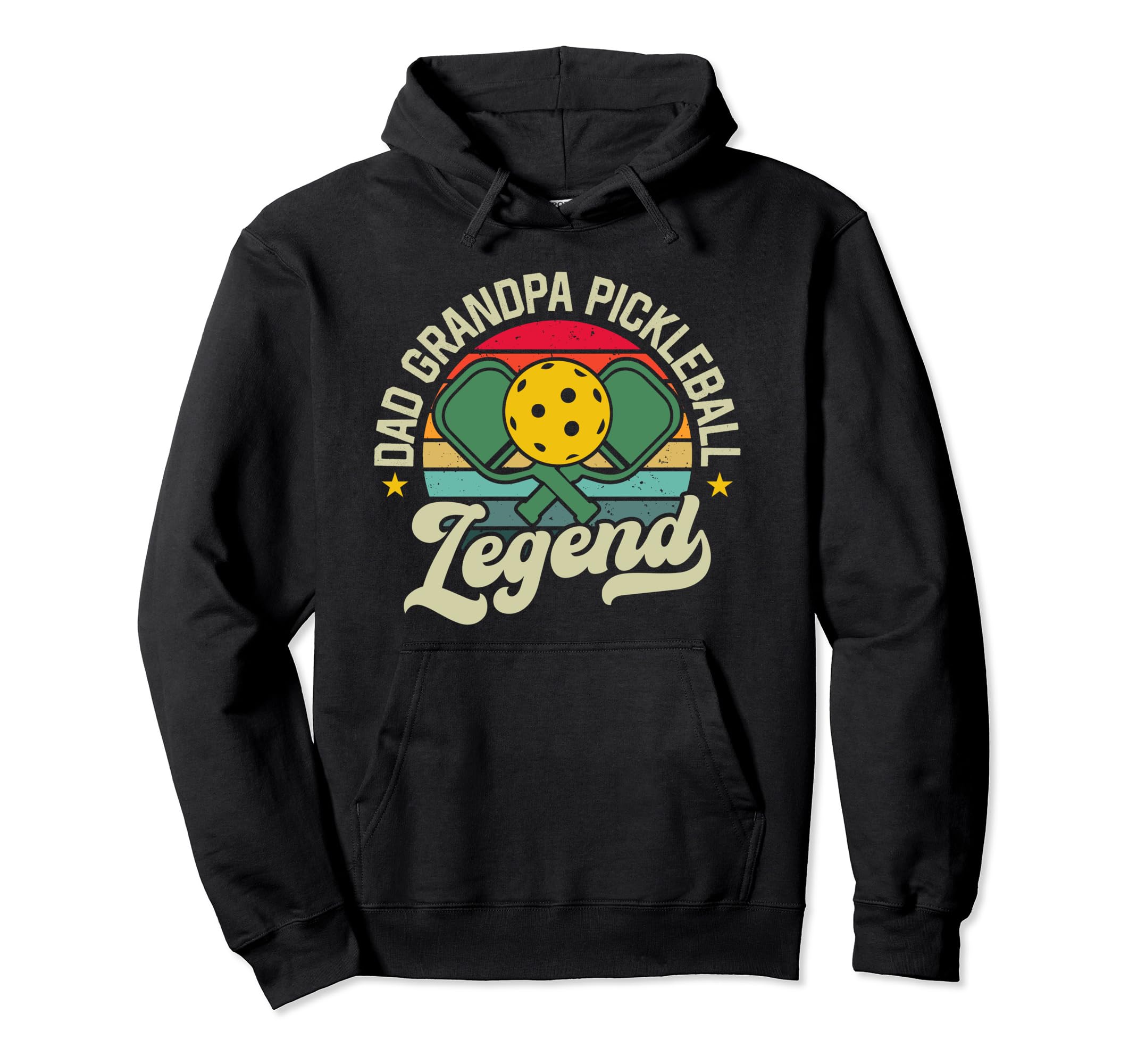 Dad Grandpa Pickleball Legend Fathers Day Hoodie - Graphic Print Unisex - T-Shirt, Sweatshirt, Hoodie