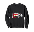 Football Pulse Egypt Flag Sweatshirt - Casual Everyday Wear Men Women - T-Shirt, Sweatshirt, Hoodie