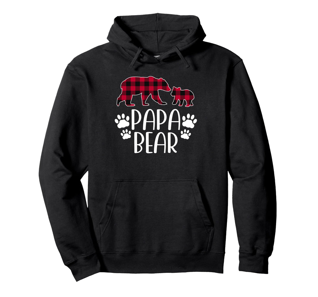 Papa Bear Pajama Red Buffalo Plaid Hoodie - Casual Everyday Wear Unisex - T-Shirt, Sweatshirt, Hoodie