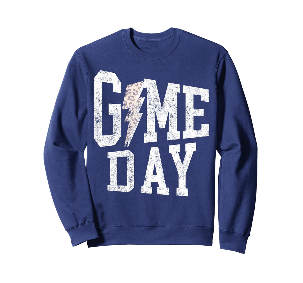 Game Day Leopard Bolt Lightning Sweatshirt - Graphic Print Men Women - T-Shirt, Sweatshirt, Hoodie