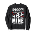 Soccer Is His World Soccer Nana Soccer Sweatshirt - Graphic Print Unisex - T-Shirt, Sweatshirt, Hoodie