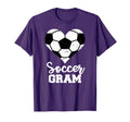 Soccer Gram Funny Soccer Heart Grandma T-Shirt - Fun Novelty Design Unisex - T-Shirt, Sweatshirt, Hoodie