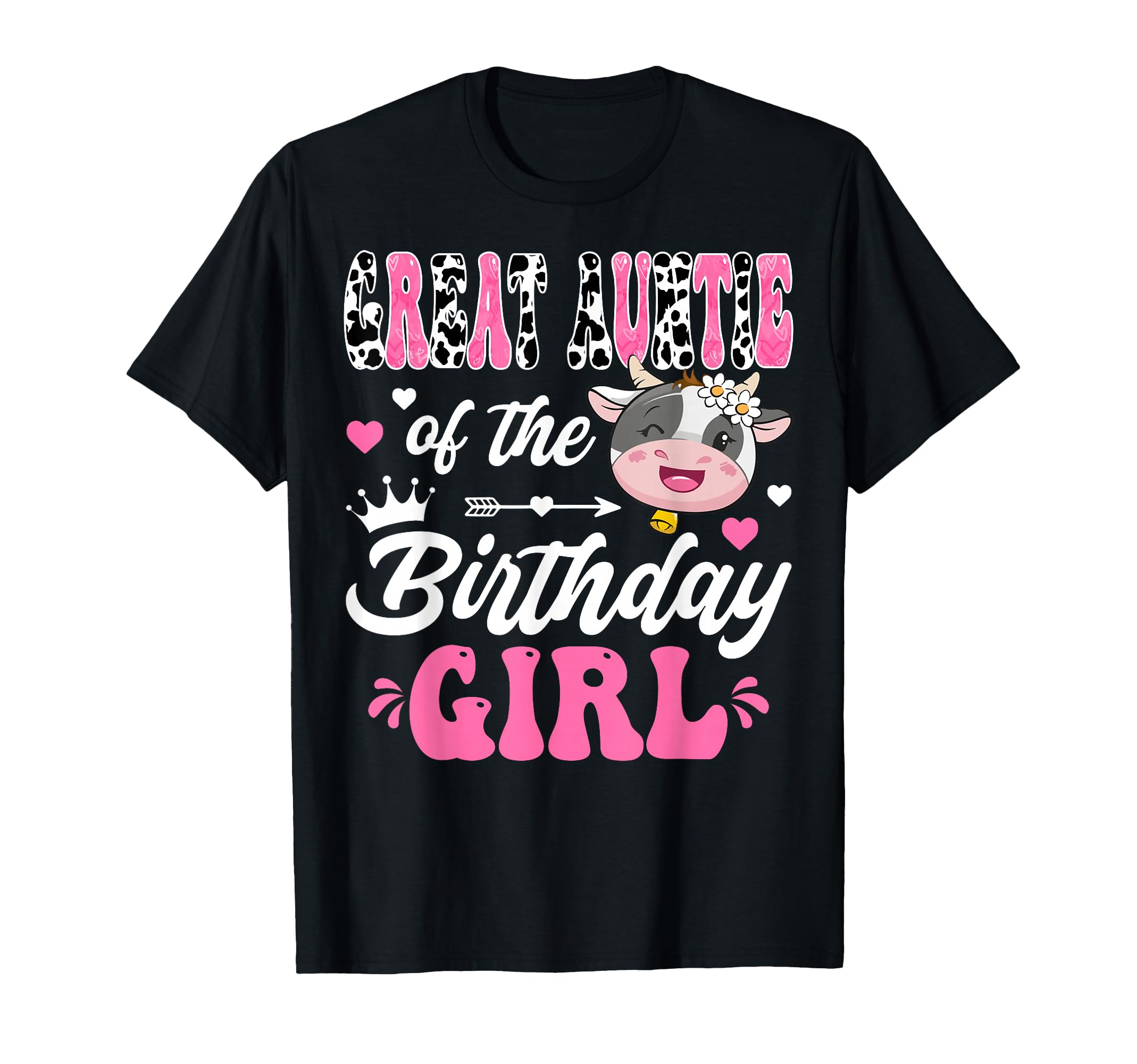 Great Auntie Birthday Cow Farm 1St Birthday T-Shirt - Graphic Print Unisex - T-Shirt, Sweatshirt, Hoodie