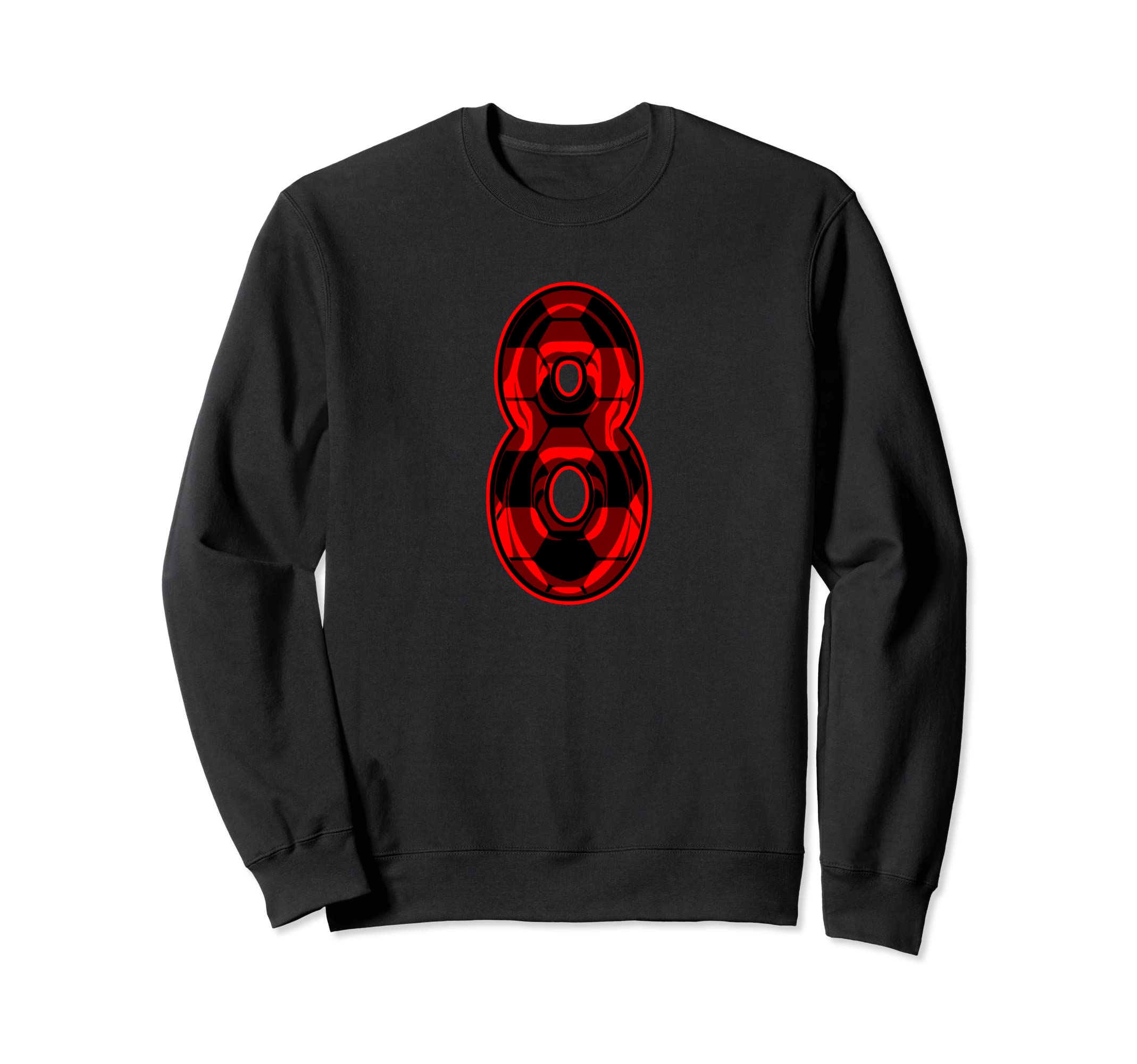 Soccer Number 8 Numbered Soccer 8Th Sweatshirt - Graphic Print for Adults - T-Shirt, Sweatshirt, Hoodie