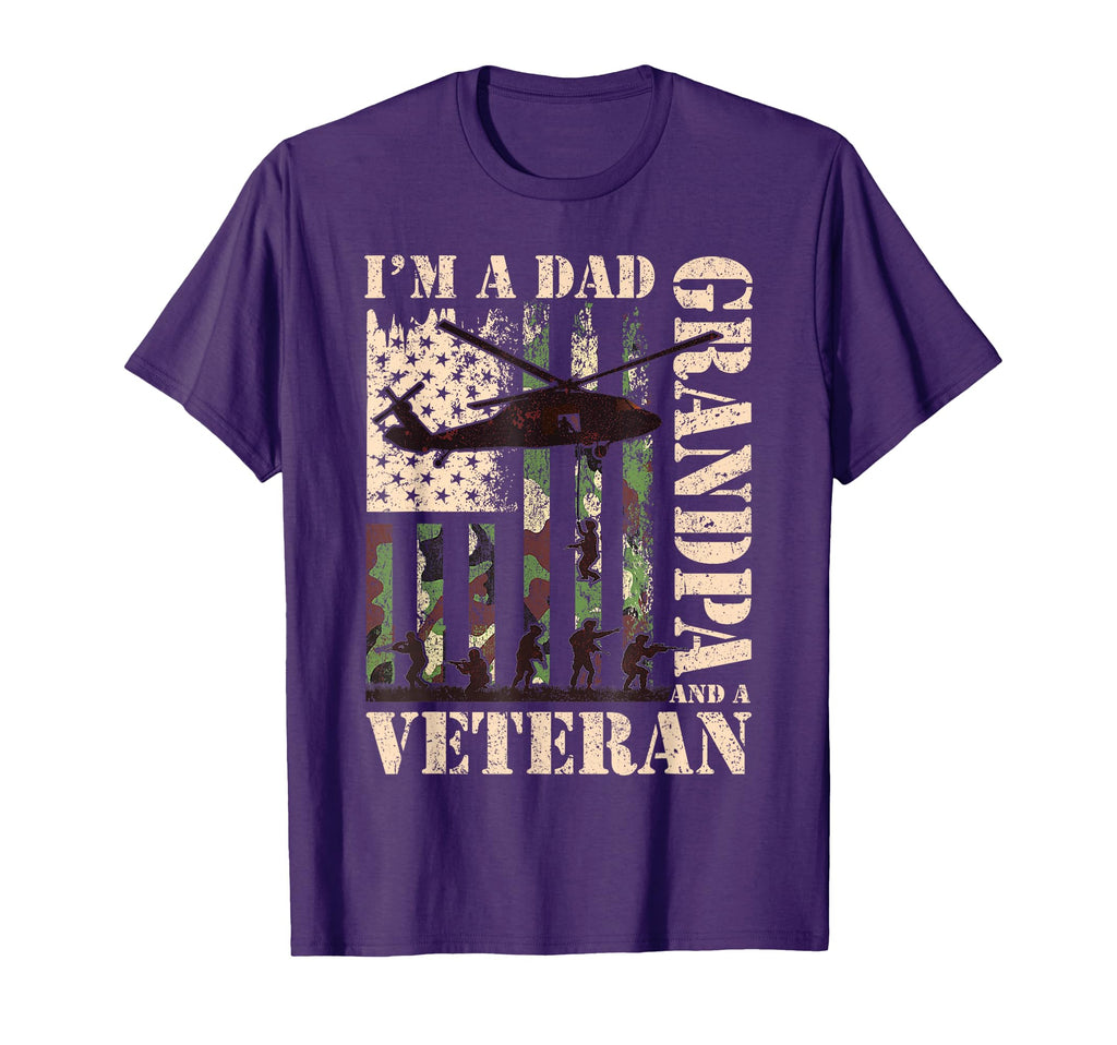 Grandpa Veteran Fathers Day Dad T-Shirt - Minimalist Print for Adults - T-Shirt, Sweatshirt, Hoodie