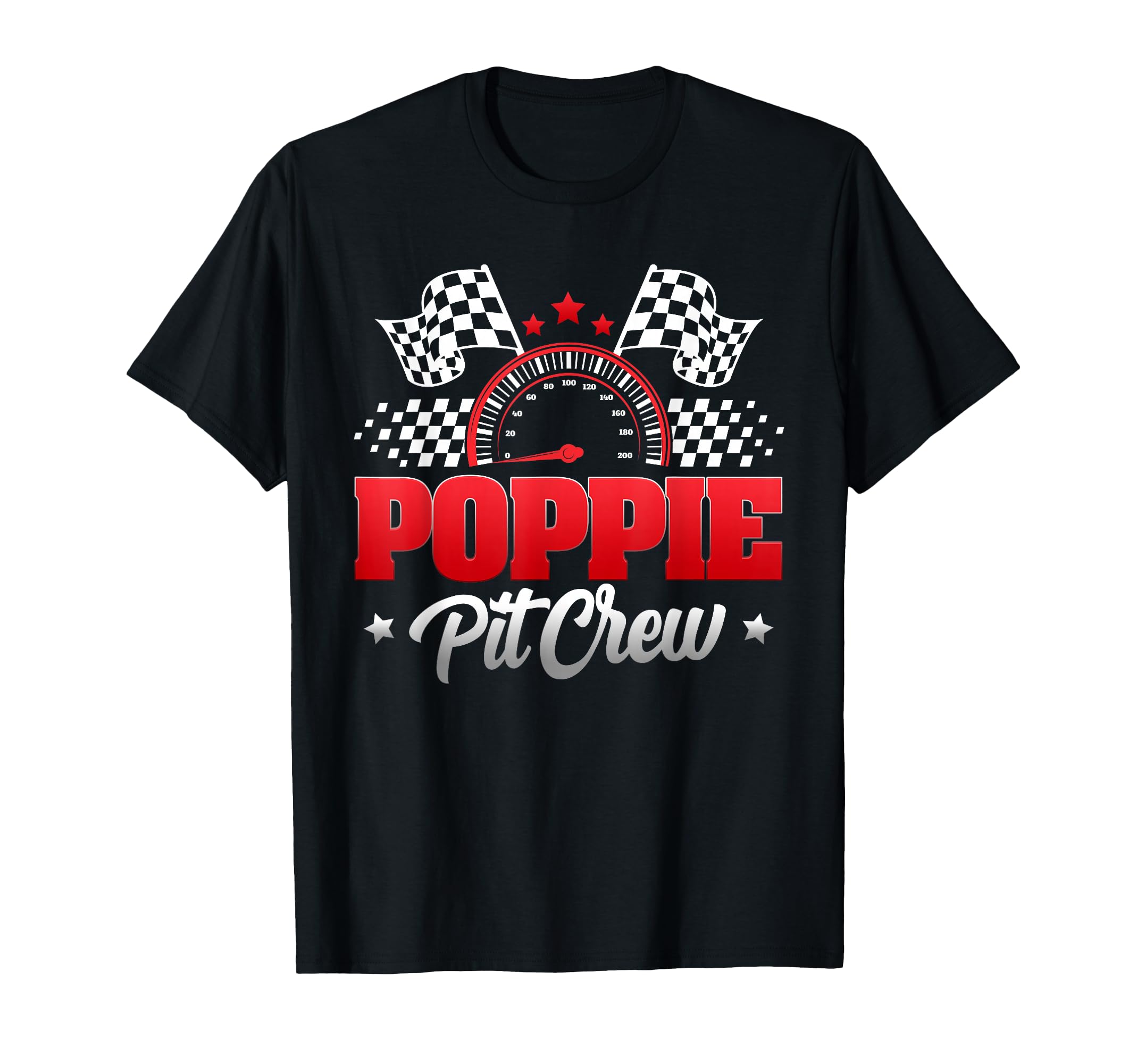 Poppie Pit Crew Race Car Birthday Family T-Shirt - Novelty Apparel Unisex - T-Shirt, Sweatshirt, Hoodie