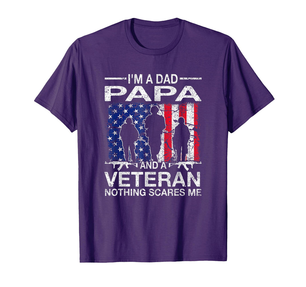 Mens Papa And Veteran Military T-Shirt - Aesthetic Graphic Men Women - T-Shirt, Sweatshirt, Hoodie