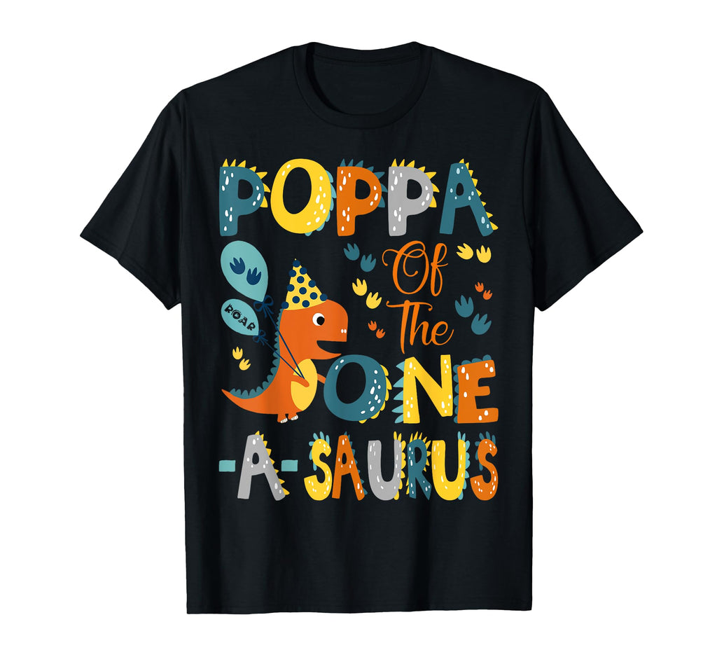 Poppa One Saurus 1St Birthday T-Shirt - Novelty Apparel for Adults - T-Shirt, Sweatshirt, Hoodie