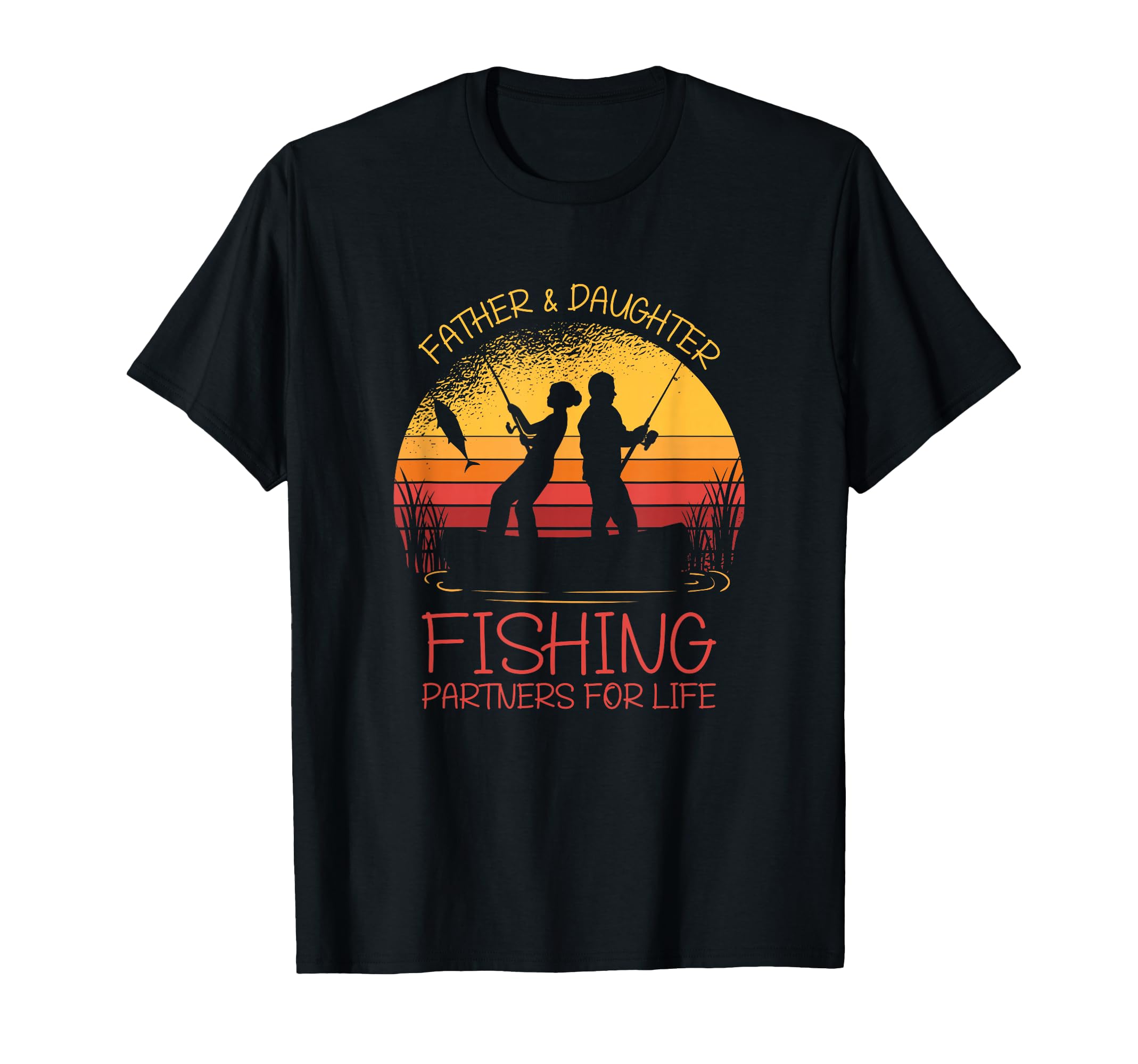 Father Daughter Fishing Partner Life T-Shirt - Minimalist Print Men Women - T-Shirt, Sweatshirt, Hoodie