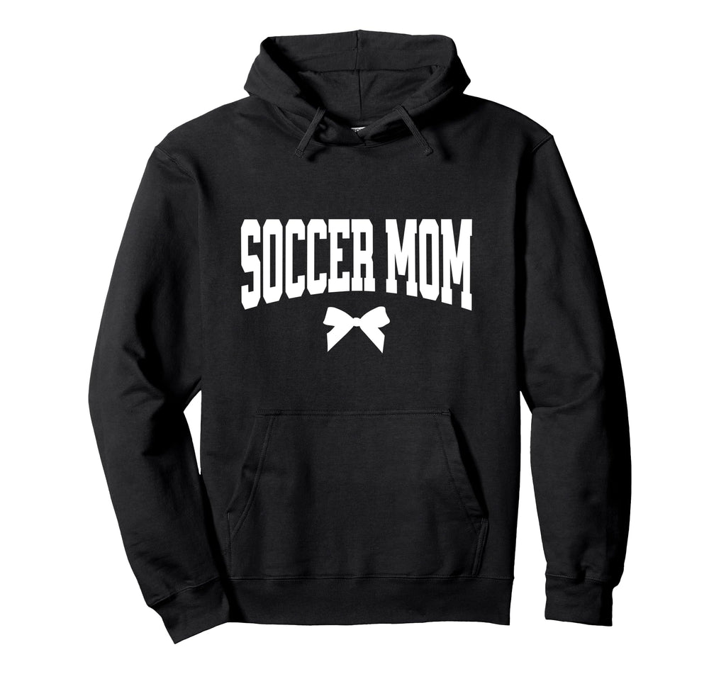 Soccer Mom Bow Soccer Team Mama Hoodie - Minimalist Print Men Women - T-Shirt, Sweatshirt, Hoodie