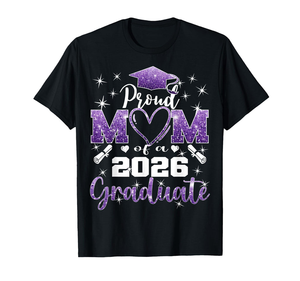 Super Proud Mom 2026 Graduate T-Shirt - Aesthetic Graphic for Adults - T-Shirt, Sweatshirt, Hoodie