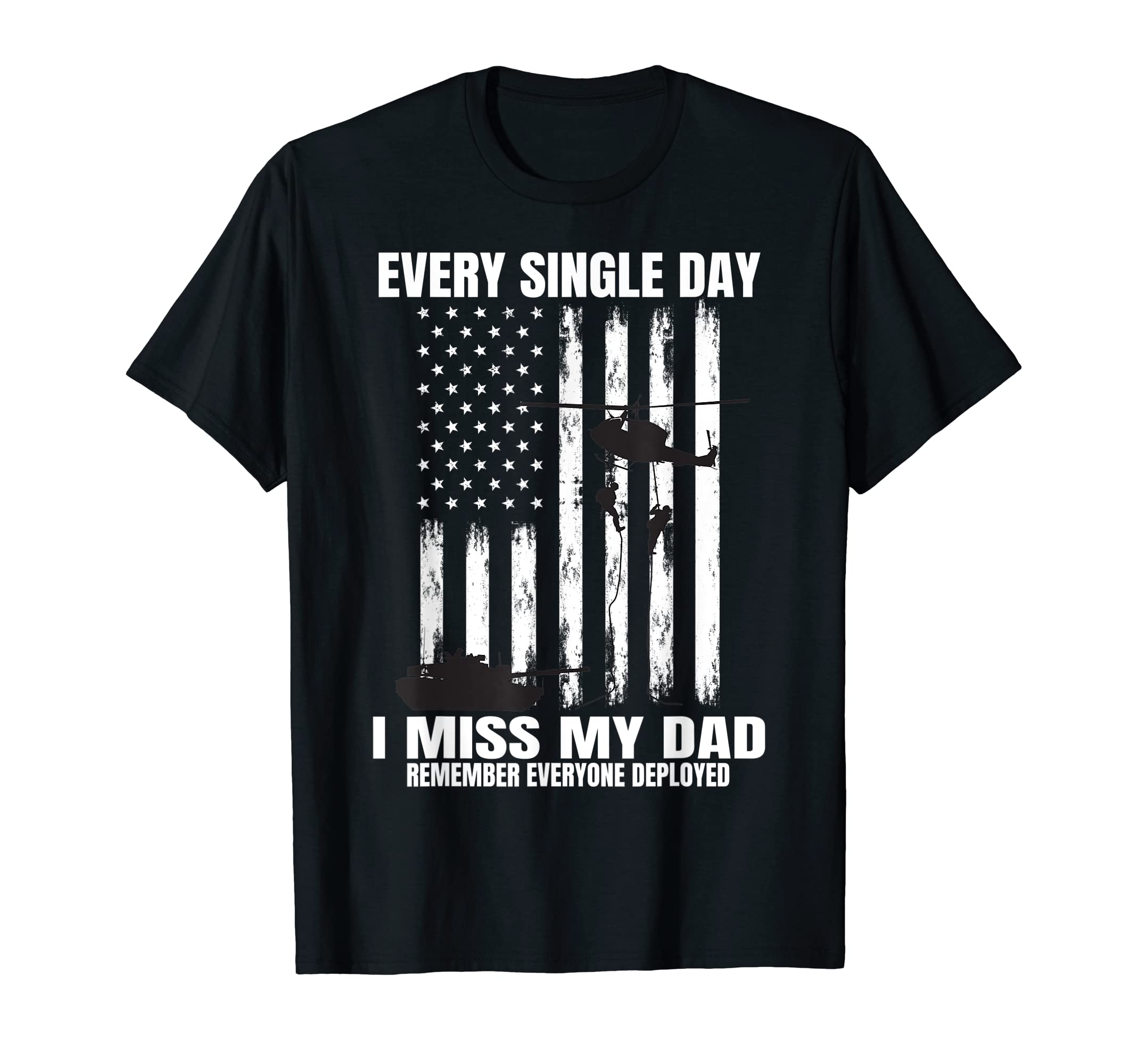 Remember Everyone Deployed Dad Red T-Shirt - Fun Novelty Design Unisex - T-Shirt, Sweatshirt, Hoodie