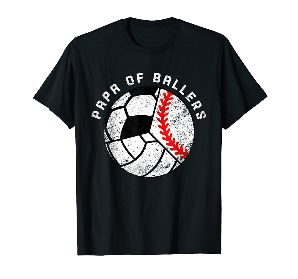 Mens Papa Ballers Funny Baseball T-Shirt - Custom Art Print Men Women - T-Shirt, Sweatshirt, Hoodie