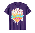 Baseball Aunt Ice Cream Drip Sweet T-Shirt - Minimalist Print for Adults - T-Shirt, Sweatshirt, Hoodie