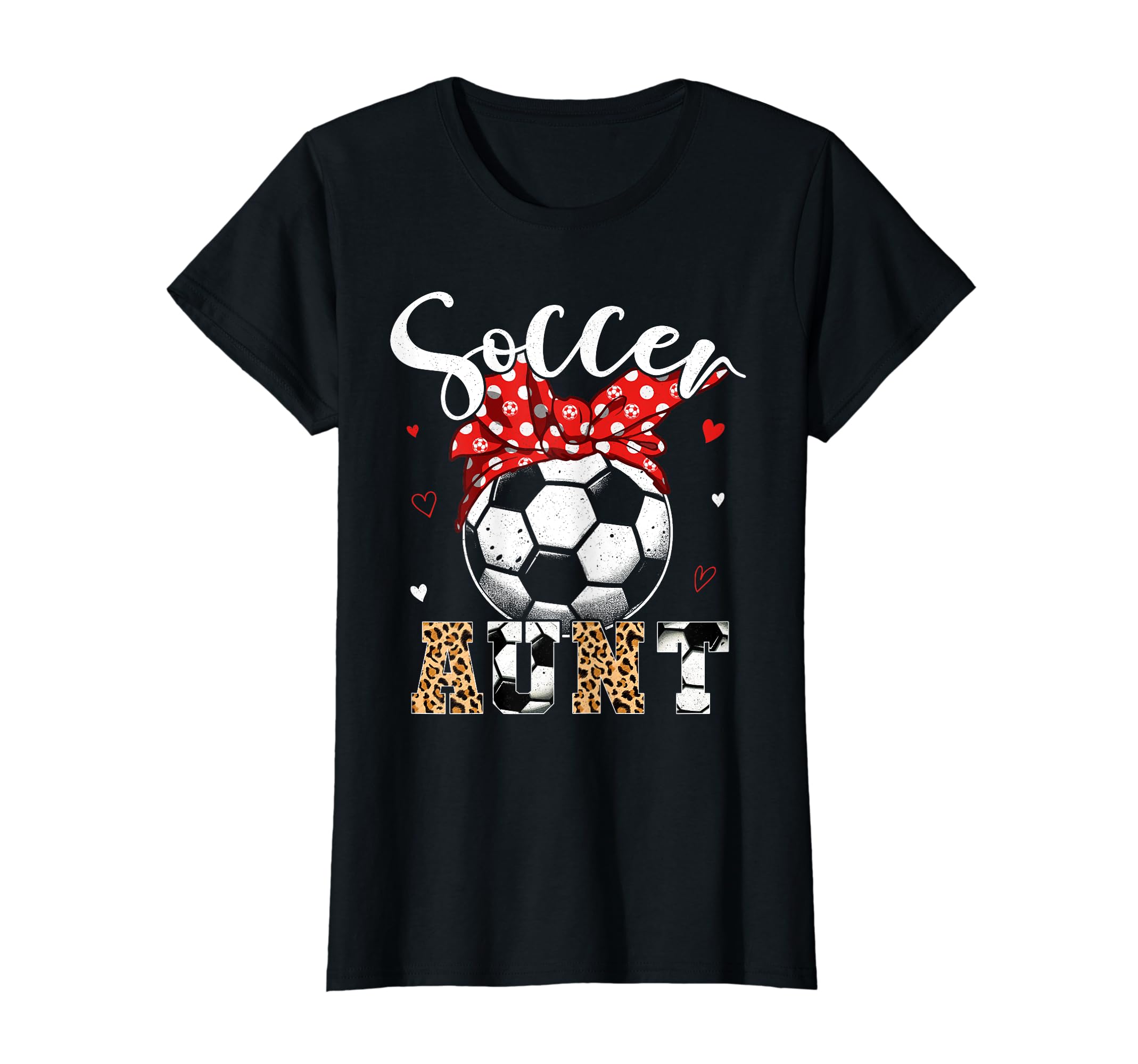 Womens Soccer Aunt Headband Leopard T-Shirt - Minimalist Print Men Women - T-Shirt, Sweatshirt, Hoodie