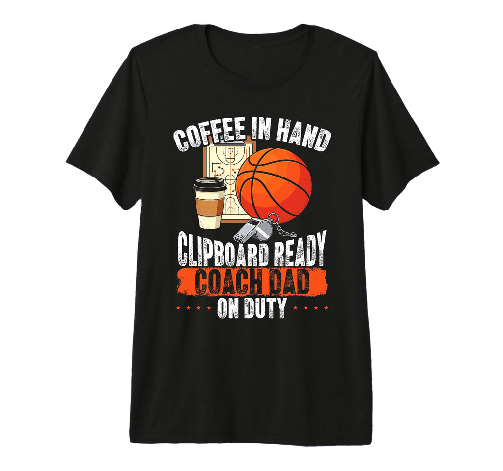 Coffee Lover Basketball Coach Dad Tri T-Shirt - Trendy Graphic Men Women - T-Shirt, Sweatshirt, Hoodie