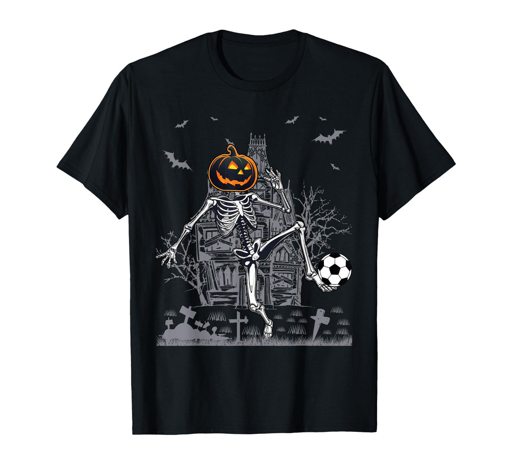 Soccer Skeleton Halloween Soccer T-Shirt - Minimalist Print Unisex - T-Shirt, Sweatshirt, Hoodie