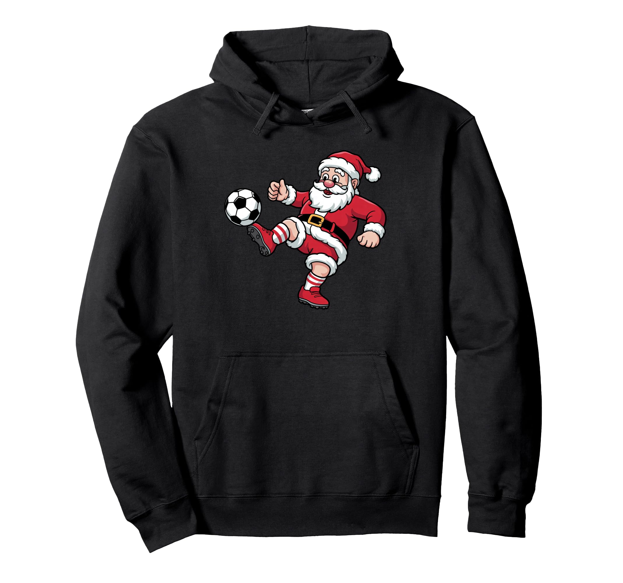 Santa Plays Soccer Funny Pajama Hoodie - Streetwear Style for Adults - T-Shirt, Sweatshirt, Hoodie