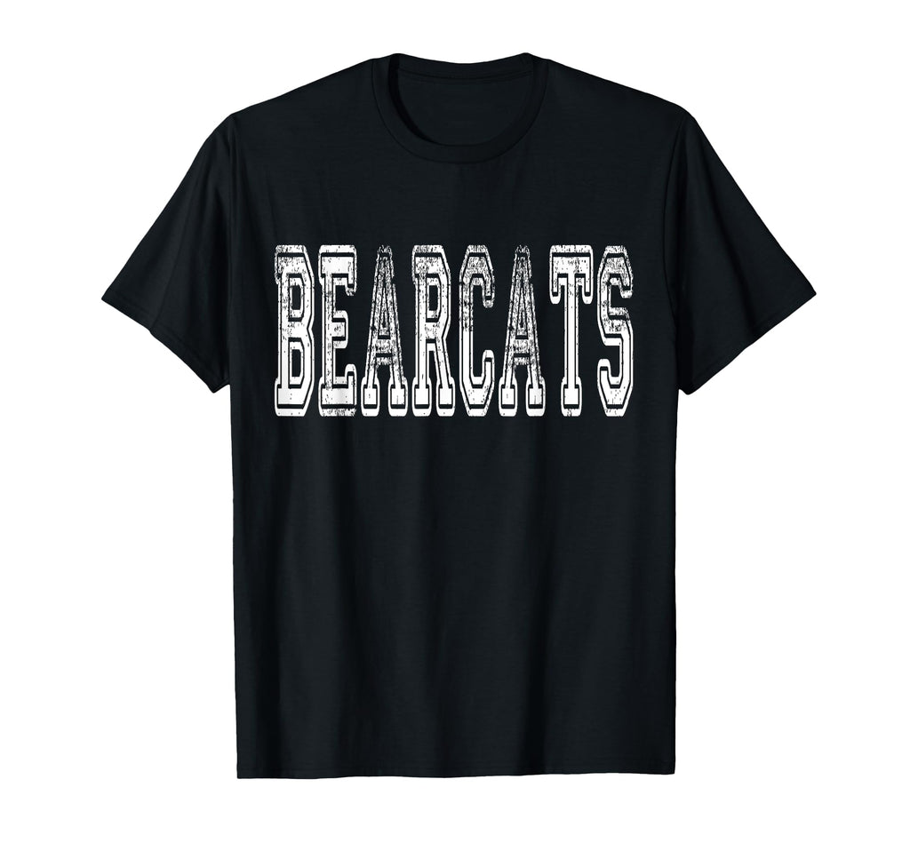 Bearcats Mascot Distressed T-Shirt - Casual Everyday Wear for Adults - T-Shirt, Sweatshirt, Hoodie