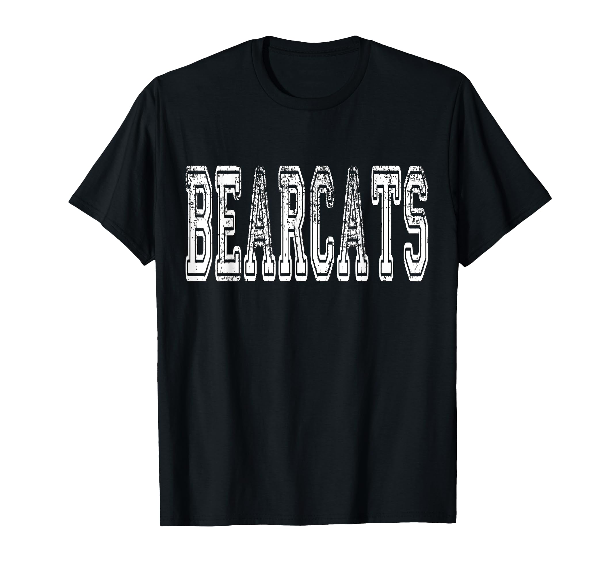 Bearcats Mascot Distressed T-Shirt - Casual Everyday Wear for Adults - T-Shirt, Sweatshirt, Hoodie