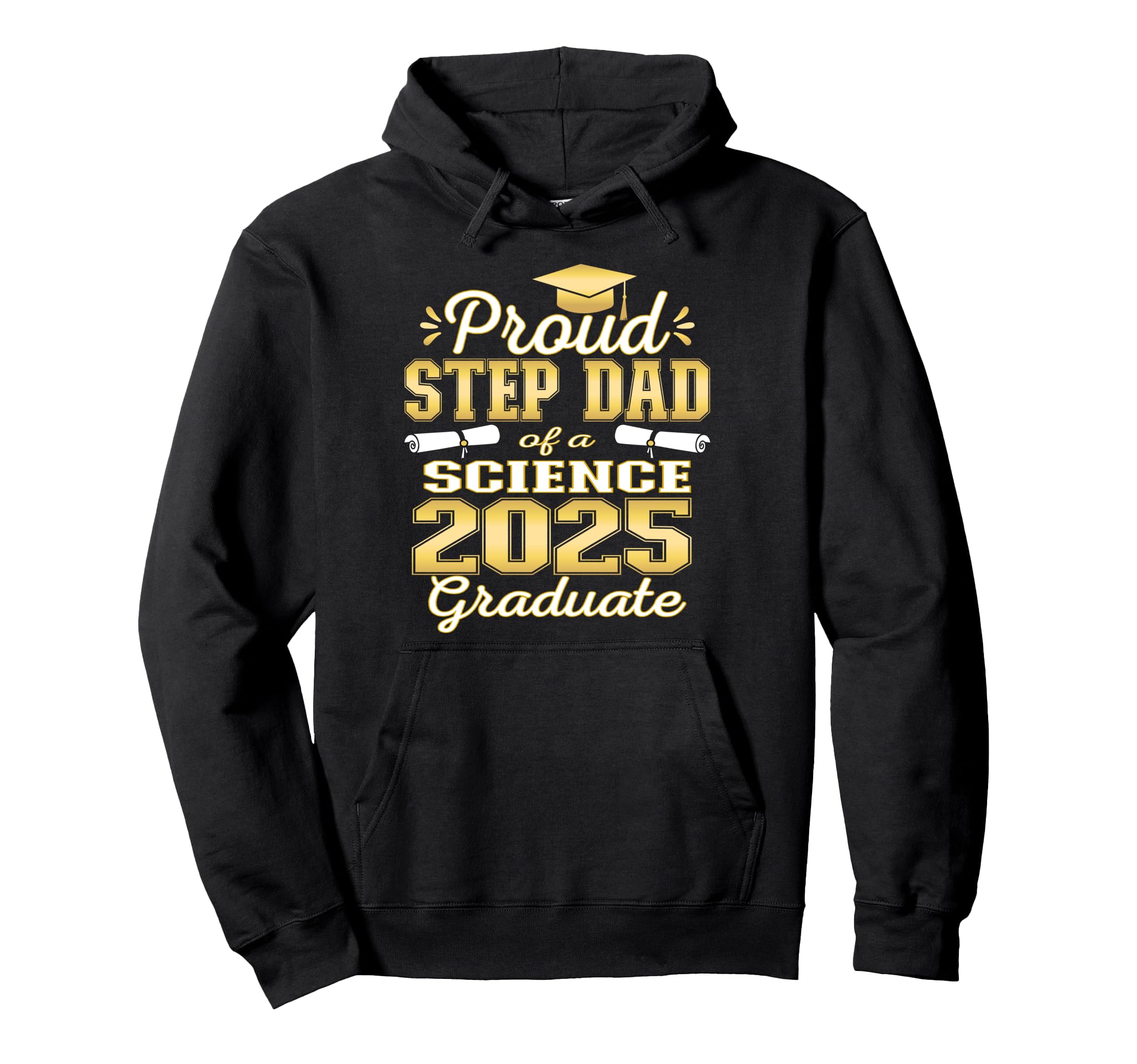 Super Proud Step Dad 2025 Science Hoodie - Minimalist Print Unisex - T-Shirt, Sweatshirt, Hoodie