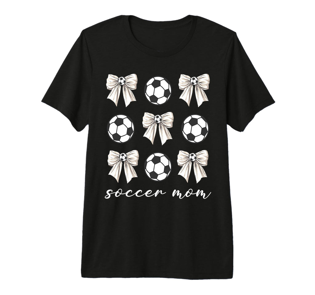 Soccer Mom Coquette Bow Soccer Lovers T-Shirt - Graphic Print Unisex - T-Shirt, Sweatshirt, Hoodie