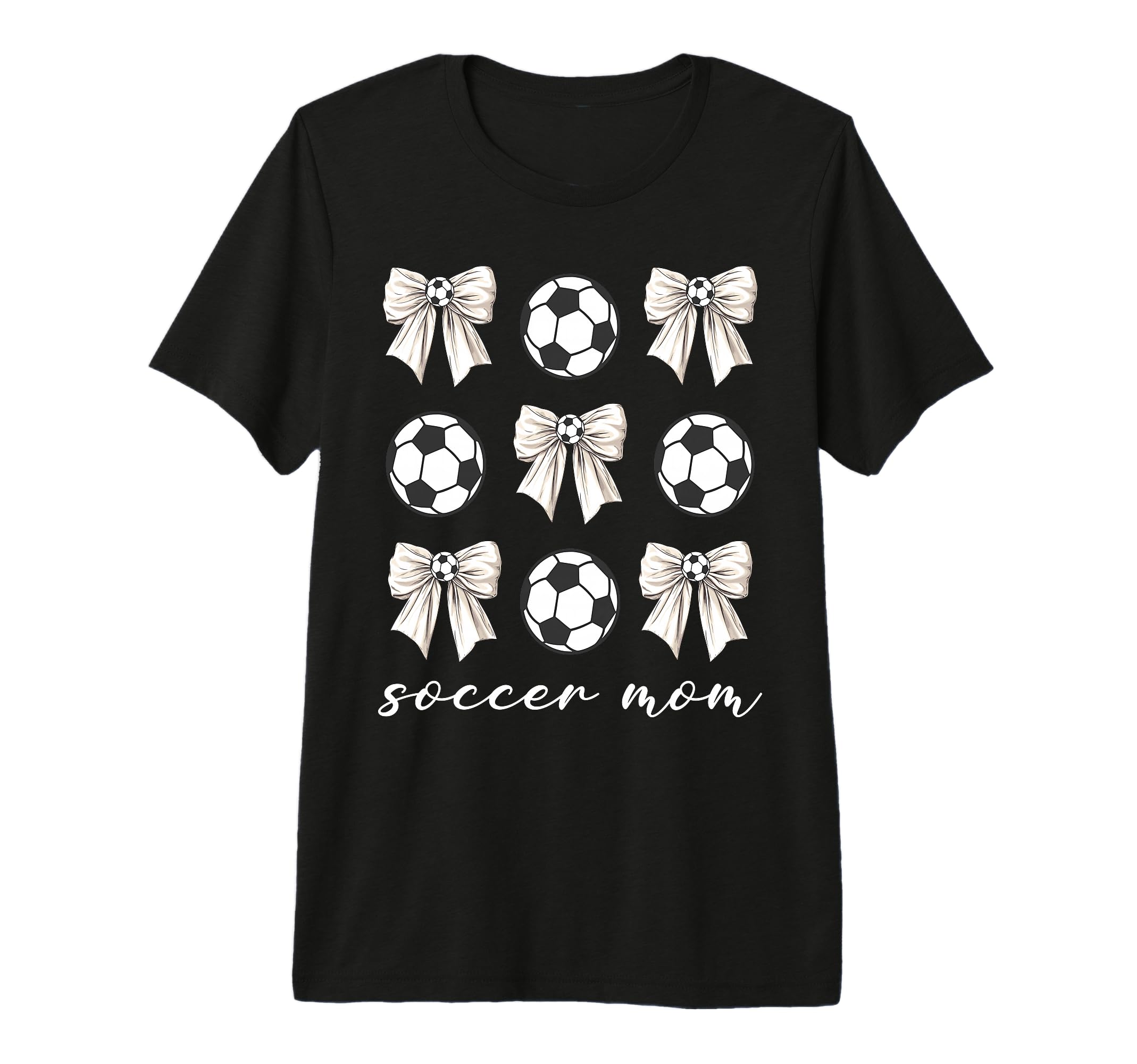 Soccer Mom Coquette Bow Soccer Lovers T-Shirt - Graphic Print Unisex - T-Shirt, Sweatshirt, Hoodie