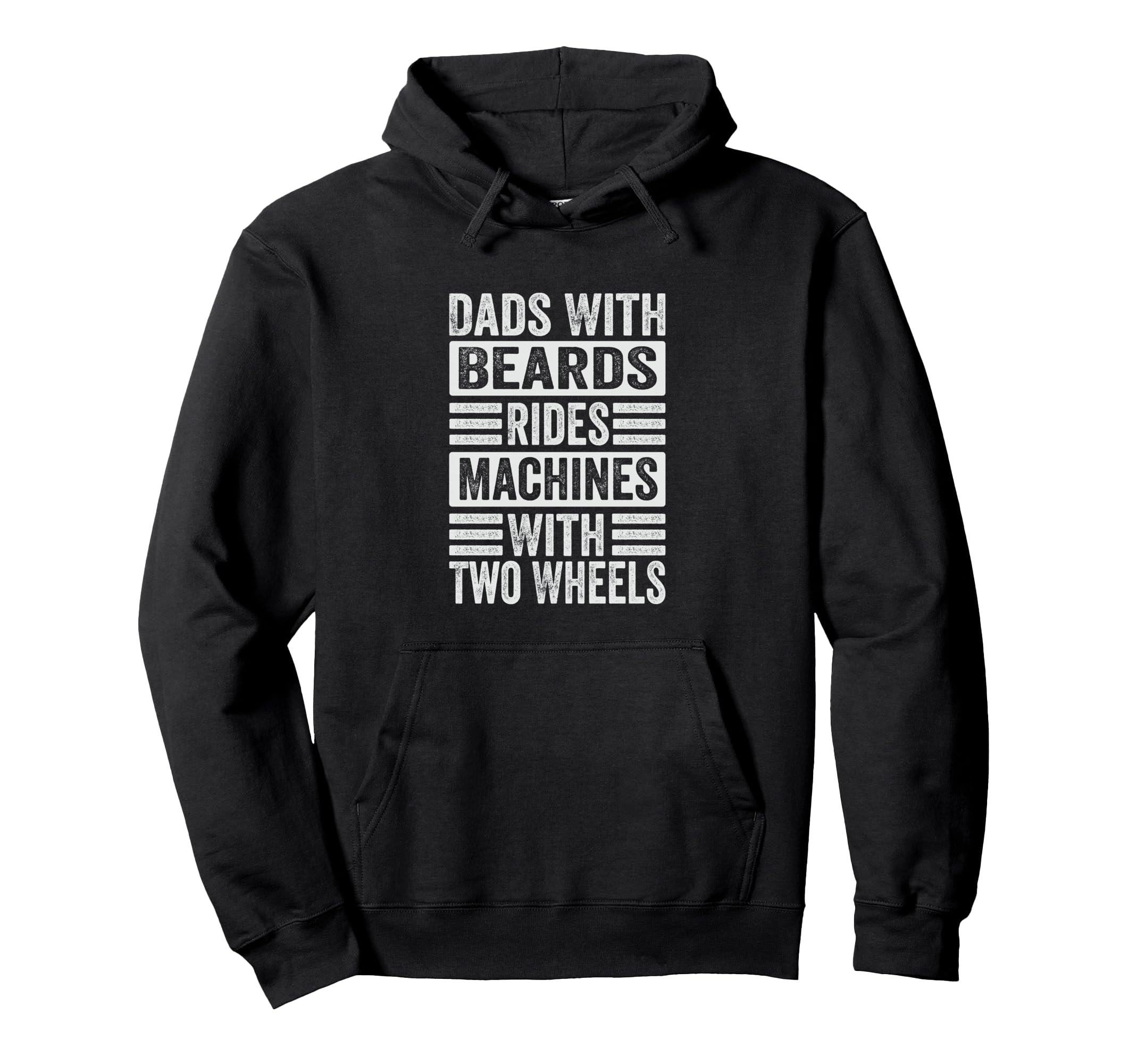 Dads Beards Rides Machines Two Wheels Hoodie - Aesthetic Graphic Men Women - T-Shirt, Sweatshirt, Hoodie