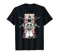 Japanese Samurai And Sakura Cherry T-Shirt - Custom Art Print for Adults - T-Shirt, Sweatshirt, Hoodie