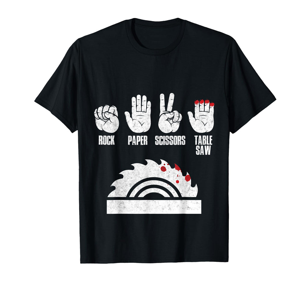 Rock Paper Scissors Table Saw T-Shirt - Streetwear Style for Adults - T-Shirt, Sweatshirt, Hoodie