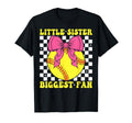 Little Sister Biggest Fan Softball T-Shirt - Aesthetic Graphic Unisex - T-Shirt, Sweatshirt, Hoodie